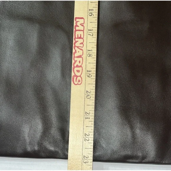 Chocolate Brown Butter Soft Moto Leather Jacket Women's Small Raspberry Trim Y2K - Picture 7 of 7